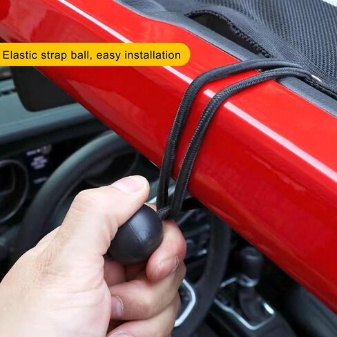 Upgrade Boat Storage Bag,Mesh Suspended Storage Organizer, Cargo Net Pocket Organizer Pouch Bag,Boat,Truck SUV Travel Long Road Trip Camping Interior Accessories with 6 pcs Elastic Ring(32 INCH) in Saudi Arabia