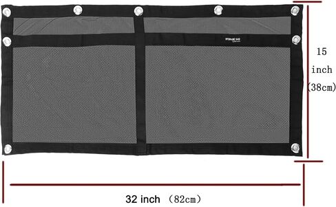 Upgrade Boat Storage Bag,Mesh Suspended Storage Organizer, Cargo Net Pocket Organizer Pouch Bag,Boat,Truck SUV Travel Long Road Trip Camping Interior Accessories with 6 pcs Elastic Ring(32 INCH) in Saudi Arabia