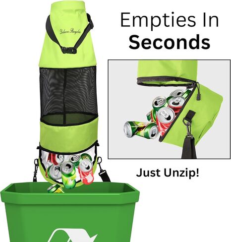 حقيبة سلة مهملات القارب - نسيج أكسفورد شبكي متين 600D، سحاب سفلي، وقابل للغسل - مثالية للقوارب، قوارب الكاياك، المعسكرات، المركبات الترفيهية، والمزيد (أزرق) in Kuwait