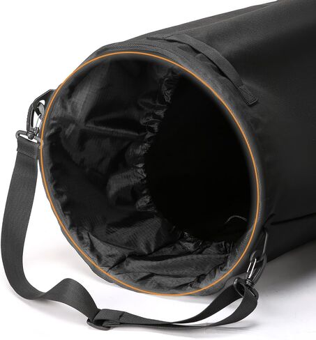 سلة مهملات القوارب المحمولة من WOMACO، حقيبة قمامة قابلة لإعادة الاستخدام للقوارب شديدة التحمل 600D، حقيبة تخزين قمامة مانعة للتسرب مع فتحة سحاب سفلية للقارب، الكاياك، التخييم، RV (فتحة سحاب، أسود) in Kuwait