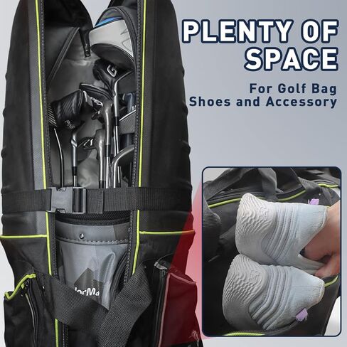 حقيبة سفر للجولف مع غطاء صلب من مادة ABS، حقيبة سفر للجولف ذات هيكل صلب لشركات الطيران ذات العجلات، حقيبة سفر ممتازة ذات حجم عالمي بسحاب in Kuwait