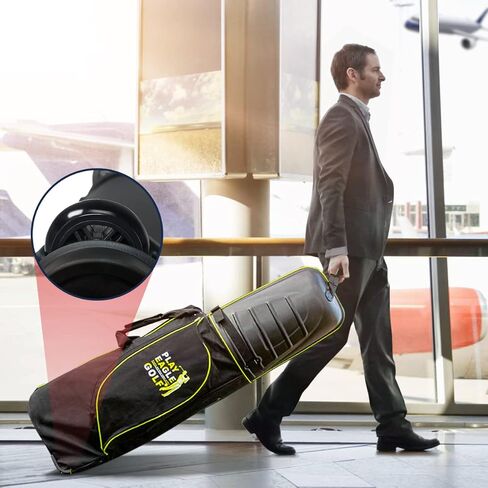 حقيبة سفر للجولف مع غطاء صلب من مادة ABS، حقيبة سفر للجولف ذات هيكل صلب لشركات الطيران ذات العجلات، حقيبة سفر ممتازة ذات حجم عالمي بسحاب in Kuwait