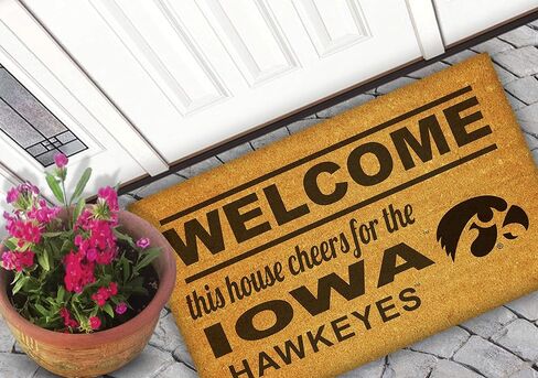 Iowa Hawkeyes Welcome Coir Doormat, 18x30 Inches, Hawkeyes Outdoor Rug; Display Your Team Spirit with This Unique Iowa Hawkeyes Doormat in Saudi Arabia