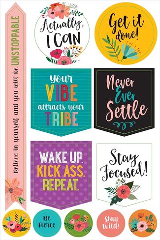 Essentials Planner Stickers -- Wake Up Kick Ass Repeat (Set of 150 Stickers) in Saudi Arabia