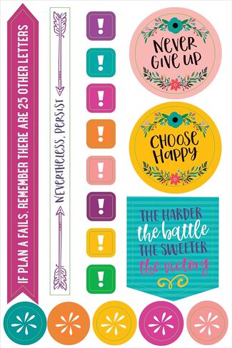 Essentials Planner Stickers -- Wake Up Kick Ass Repeat (Set of 150 Stickers) in Saudi Arabia