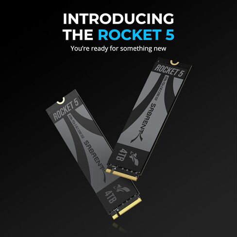 SABRENT Rocket 5 4 تيرابايت أداء داخلي متقدم M.2 PCIe GEN 5 14 جيجابايت/ثانية X4 NVMe SSD (SB-RKT5-4TB) in Saudi Arabia