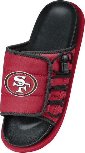 FOCO NFL Mens NFL Team Logo Sandals Future Slide Flip Flops in Saudi Arabia