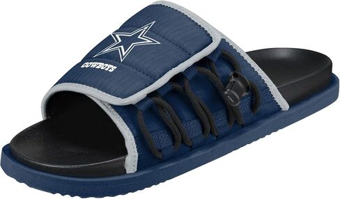 FOCO NFL Mens NFL Team Logo Sandals Future Slide Flip Flops in Saudi Arabia