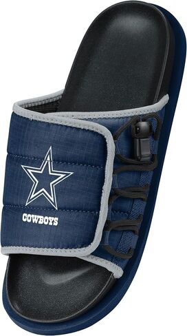 FOCO NFL Mens NFL Team Logo Sandals Future Slide Flip Flops in Saudi Arabia