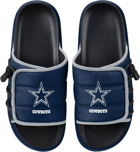 FOCO NFL Mens NFL Team Logo Sandals Future Slide Flip Flops in Saudi Arabia