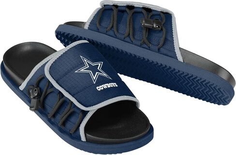 FOCO NFL Mens NFL Team Logo Sandals Future Slide Flip Flops in Saudi Arabia