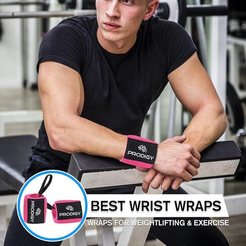 Premium Weightlifting Wrist Wraps 18" Professional Grade Wrist Support with Heavy Duty Thumb Loop - Top Wraps for Working Out, Strength Training, Bodybuilding. in Saudi Arabia