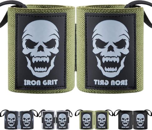 لفافات معصم لرفع الأثقال من IRONGRIT - شديدة التحمل بطول 60.96 سم، دعم المعصم لتمارين الصالة الرياضية، وتمارين كروس فيت، والأوزان، ورفع الأثقال، واللياقة البدنية، والتمارين الرياضية، والمصاعد الأولمبية، وضغط المقعد in Kuwait