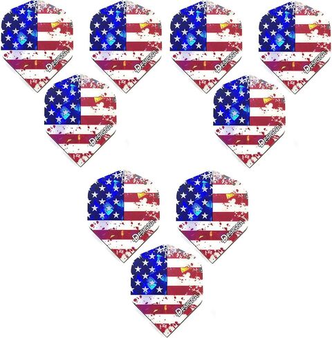 Designa USA American Flag Stars & Stripes Patriot، رحلات رمي ​​السهام القوية القياسية المجسمة (3 مجموعات) in Saudi Arabia