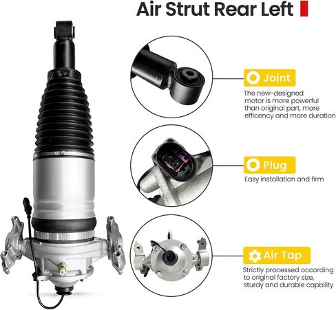 ممتص صدمات الهواء الخلفي الأيسر من VIGOR متوافق مع 2011-2015 Audi Q7، VW Touareg، Porsche Cayenne II Car Air Strut، OEM استبدال رقم 7P6616019J، 7P6616019H in Kuwait