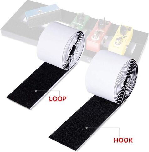 EXCEART Pedal Board Tape Pedalboard Pedal Mounting Tape 2M 5CM Hook Tape Adhesive Back Tape Roll Strips for Picture Tools Hanging Fastening Guitar Self- Adhesive Strips in Saudi Arabia