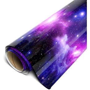 Siser EasyPatterns Plus Pre-Masked HTV 12" x 1yd Roll - Iron on Heat Transfer Vinyl (Infinite Galaxy)