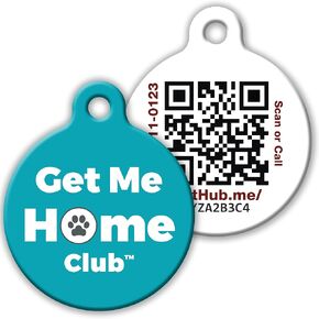 QR Code Pet ID Tag for Dogs and Cats with Online Free Pet Profile, Privacy Control & Unlimited Emergency Contacts, Size Large Absent Without a Leash