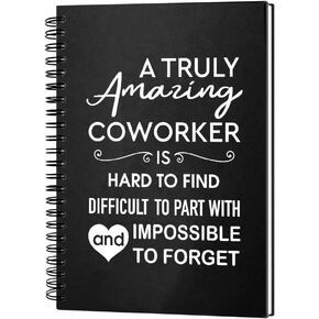 A Truly Amazing Coworker Hard to Find 160 Blank Pages Hardcover Spiral Notebook, Coworker Leaving Gift, Goodbye Journal Gift, Going Away Gift for Colleague Coworker Employee