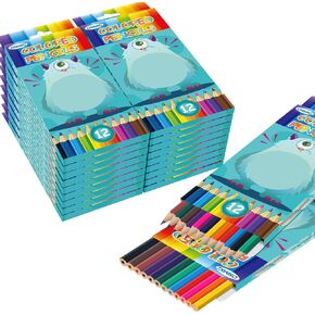 240 Count Colored Pencils Bulk, 20 Packs with 12 Assorted Colors, Colored Pencils for Kids, Pre-Sharpened Bulk Colored Pencils, Kids Coloring Pencils School Supplies for Teachers