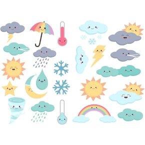Seasonstorm Kawaii Weather Smile Aesthetic Diary Travel Journal Paper Stickers Scrapbooking Stationery School Office Art Supplies