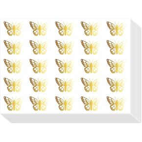 500pcs Butterfly Envelope Stickers, Gold Foil Butterfly Envelope Seal Decals Butterfly Stickers Butterfly Envelope Seals Wrapping Supplies for Birthday Invitations Greeting Cards