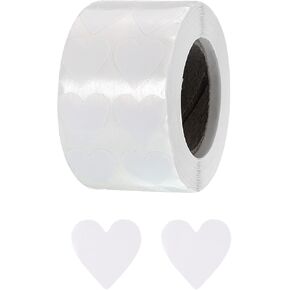 MECCANIXITY 2000 Pcs Heart Shaped Sticker 3/4 Inch Self-Adhesive Love Sticker Label Heart Decorations for Envelope,Valentine Day,Wedding Party, Orange