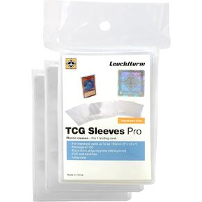LIGHTHOUSE - Clear Trading Card Sleeves PRO for Small Japanese Size Cards - Top-Loading, Extra Sturdy 4 mil Polypropylene - Pack of 300 - Japanese Size