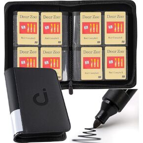 D DACCKIT Card Holder for Yoto Cards, Premium Card Case with Sleeves for Yoto Player Cards, Holds 160 Cards - Classic Black