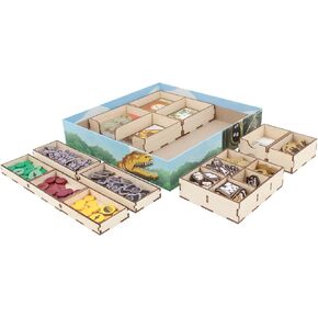 منظم ألعاب Broken Token متوافق مع Horizons of Spirit Island - صندوق تنظيم ألعاب خشبي مزود بأدراج متعددة in Kuwait