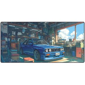 Manga Motors meis-Mustang Large Size Gaming WFH Mousepad Full Desk (meis-Mustang, DuraGlyde Fabric (Large (37" x 17"))