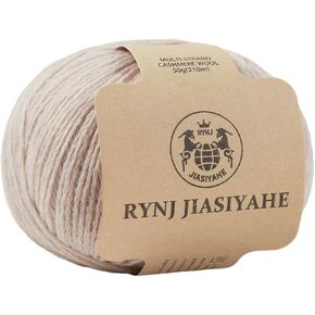 Wool Yarn Inner Mongolian Cashmere Blend Yarn, Cashmere Yarn for Crocheting, 6-Ply Warm Soft Luxurious Hand Knitting Yarn (Bright Red,1 Pack)