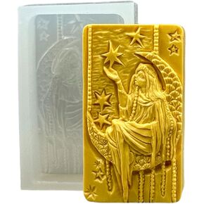 Lady Moon Silicone Mold 5OZ SOAP Wax Plaster Resin Clay Woman