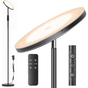 LED Floor Lamp for Bedroom, 36W 3600LM Super Bright 350W Equivalent Floor Lamp with Remote Control, 69" Tall Standing Lamp with Stepless Dimmable, Modern Torchiere Corner Lamps for Living Room