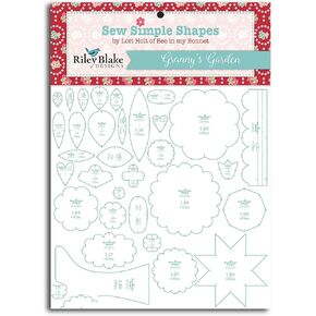 RILEY BLAKE DESIGNS Riley Blake Template Set-Granny's Garden by Lori Holt 32/Pkg, Original Version