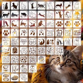 Easter Stencils for Painting, 49PCS Bunny & Egg Patterns Small Stencils for Crafts Reusable, Spring Theme Stencils for DIY Projects & Home Decor