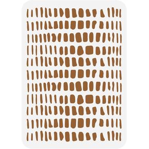 FINGERINSPIRE Geometric Spots Painting Stencil 11.7x8.3 inch Large Plastic Crocodile Skin Stencils Irregular Square Shape Art Craft Stencil Stone Background Stencil Templates for Wall Tile Furniture