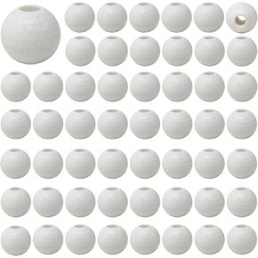 Honbay 100PCS Acrylic Golf Ball Beads Sports Ball Beads Big Hole Beads Round Spacer Loose Beads with 8.7 Yards Elastic Thread for Bracelets Necklaces Earrings Jewelry Making DIY Craft Project