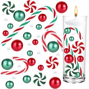 6120pcs Christmas Vase Filler, Floating Pearls for Vases Christmas Decor Vase Fillers for Home Dinning Table Party Decorations