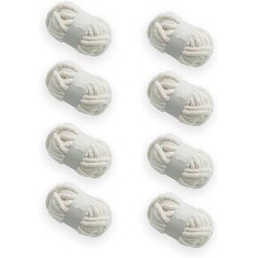 8 عبوات من خيوط الغزل المكتنزة للحياكة اليدوية، خيوط الشنيل للحياكة والكروشيه، خيوط بطانية للبطانية المكتنزة، القبعات والمزيد (28 ياردة، 8 أونصة لكل خصلة) (رمادي) in Kuwait