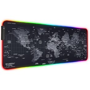 لوحة ماوس ألعاب كبيرة مقاس 31.5 × 12 بوصة مع 11 وضعًا للإضاءة، لوحة ماوس ممتدة RGB مع سطح أملس مقاوم للماء ولوحة ماوس LED
