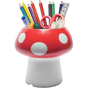 Mushroom Pen Pencil Holder Cute Mushroom Pencil Cup Holder Ceramic Pen Organizer Mushroom Makeup Brush Holder Mushroom Toothbrush Holder Succulent Pot, Home Office Decor School Gift