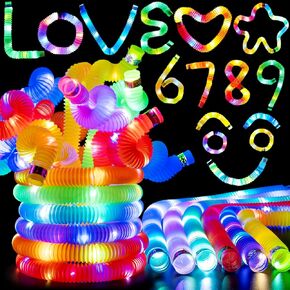 JOYIN 18 Pack Glow Sticks Party Favors, Glow Necklaces Bracelets Light Up Pop Tubes Party Supplies for Birthday Gifts, Easter, Christmas, Halloween Goodie bags