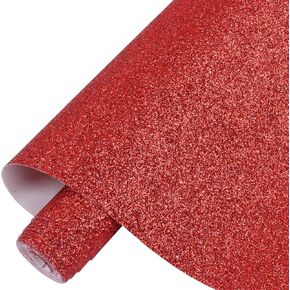 Solid Color Superfine Glitter Faux Leather Rolls 12"X53"(30cmX135cm), Shiny Faux Fabric Canvas Perfect for Craft Handmade DIY Leather Earrings, Bows,Sewing (Golden.) in Kuwait