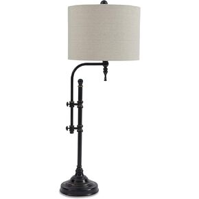 Signature Design by Ashley Anemoon Casual 64.63" Metal Floor Lamp with Adjustable Arm, Black