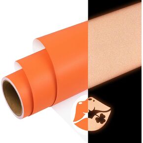 WRAPXPERT Reflective Vinyl Permanent Orange, 12" x5ft Reflective Vinyl for Cricut, Orange Reflective Vinyl for Mailbox Numbers, Cars, Trucks, Motorcycles, Bikes, Helmets, Reflective Orange