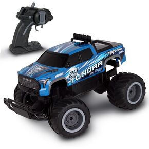 يعني الآلات: RTR RC - Toyota Tundra - Blue - 2.4 جيجا هرتز أداء عالي للدونتس والعجلات، تعزيز توربو، مركبة جاهزة للتشغيل يتم التحكم فيها عن طريق الراديو