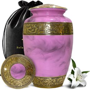 Cremation Urn for Human Ashes - Funeral Urn for Ashes Men & Women - Handcrafted Memorial Urns for Male & Female - Honor Your Loved One with Burial Urns for Human Ashes (Gray, Small)