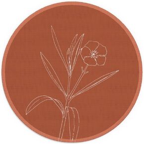 Minimalist Abstract Boho Botanical Flowers Floral Line Art Round Non-Slip Rubber Mousepad 7.9″×7.9″ for Wireless Mouse Laptop Computer Gaming Office Dorm Home Desk,Boho Lovers Girls Women Gifts