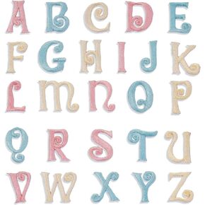 26 قطعة من رقع إصلاح الحروف A-Z المطرزة، ملصق لاصق حديد على رقع الحروف للملابس القماشية والقمصان الجينز وحقيبة الديكور in Kuwait